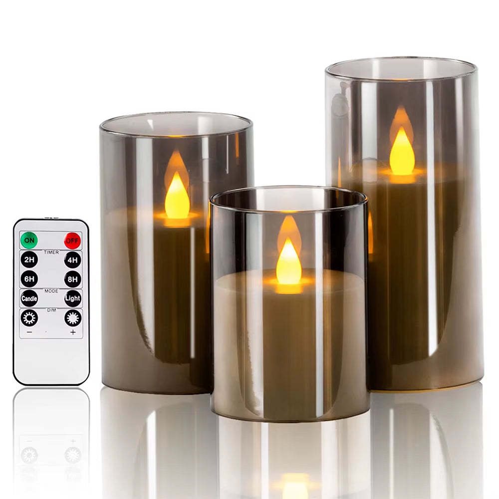 LED Lights Electronic Candles LED Candle Decorations Acrylic Candles Complete Set of Remote Control Timers Christmas and Wedding